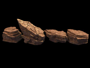 rocks 31 32 33 3D Model
