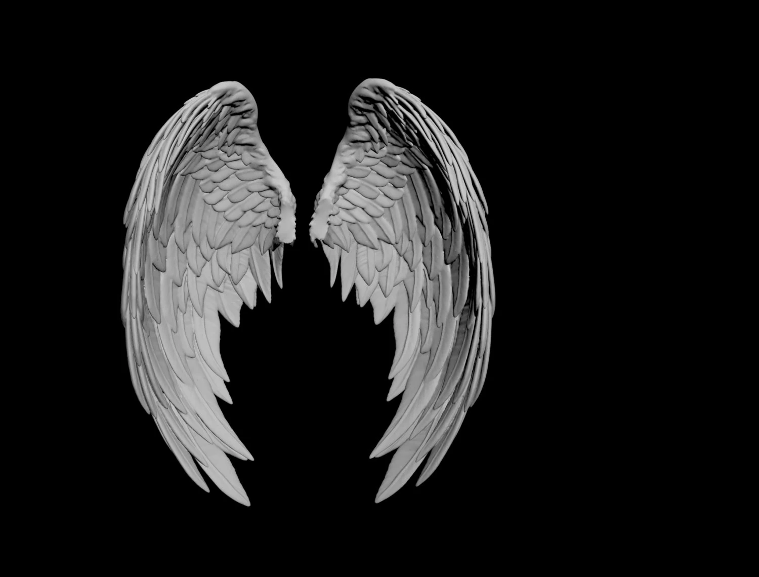 angel wing 3D Model .c4d .max .obj .3ds .fbx .stl .blend 