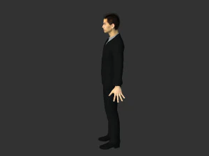 블랙 턱시도 슈트 3D 모델