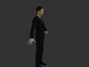Black Tuxedo Suit 3D 模型