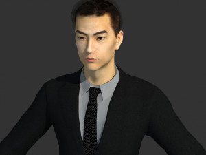 Black Tuxedo Suit 3D 模型