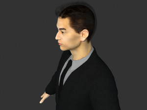 Black Tuxedo Suit 3D 模型
