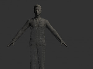 Black Tuxedo Suit 3D 模型