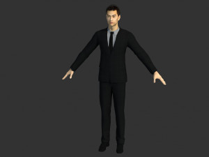 Black Tuxedo Suit 3D 模型