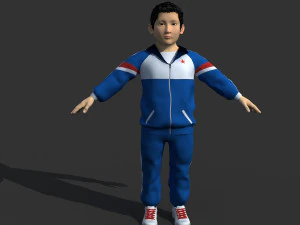 स्कूलबॉय मॉडल बॉय रिग्ड 3D मॉडल