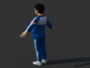 Schoolboy model Boy Rigged 3D Model