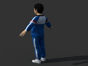 Schoolboy model Boy Rigged 3D Model