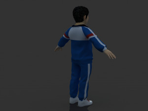Schoolboy model Boy Rigged 3D Model