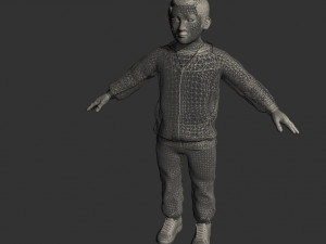 Schoolboy model Boy Rigged 3D Model