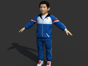 Schoolboy model Boy Rigged 3D Model