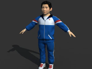 Schoolboy model Boy Rigged 3D Model