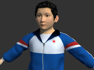 Schoolboy model Boy Rigged 3D Model