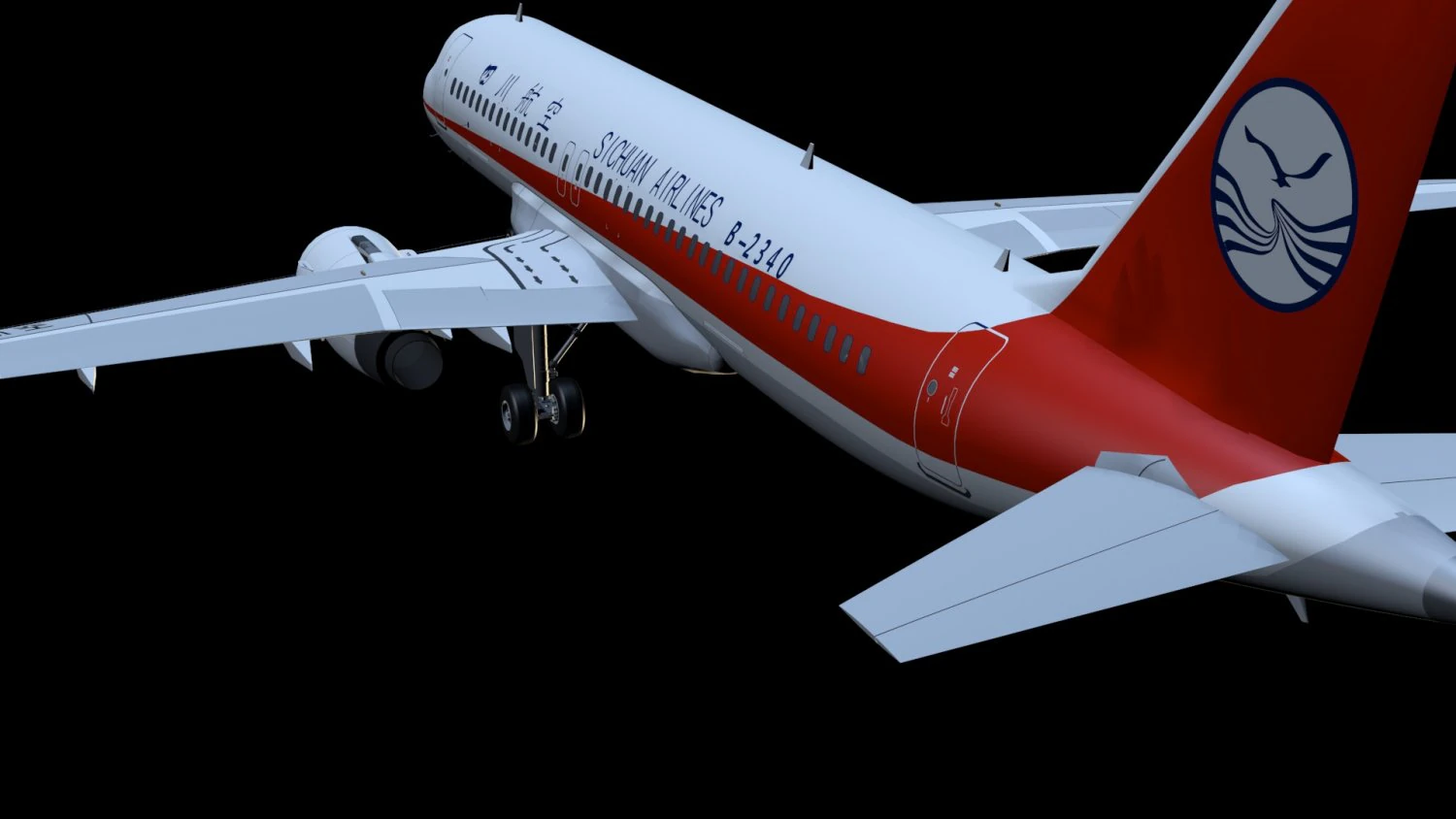 A320 airplane 3D Model .c4d .max .obj .3ds .fbx .stl .blend 