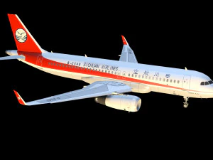 A320 airplane 3D Model