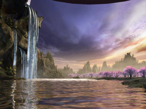 Model Hutan Air Terjun Creek Model 3D