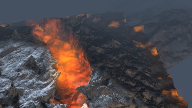 Volcanic Eruption PBR 3D 3D Model .c4d .max .obj .3ds .fbx .stl .blend 