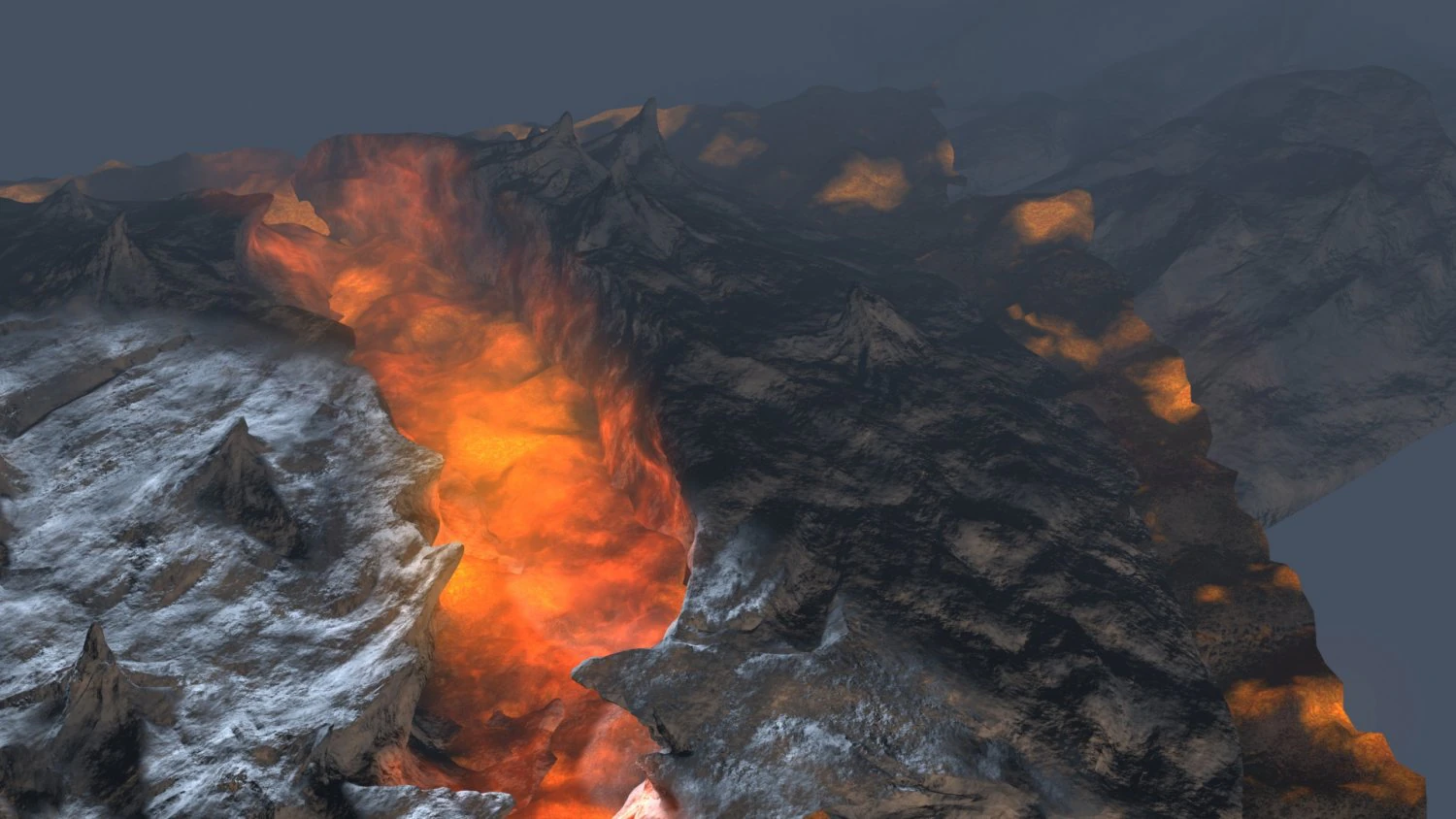 Volcanic Eruption PBR 3D 3D Model .c4d .max .obj .3ds .fbx .stl .blend 