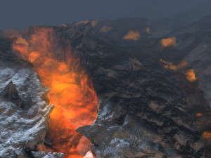 Volcanic Eruption PBR 3D 3D Model