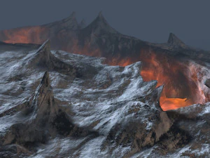 Volcanic Eruption PBR 3D 3D Model