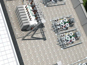 Podstacja elektryczna Model 3D