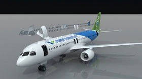 Avi&oacute;n c919 Modelo 3D .c4d .max .obj .3ds .fbx .stl .blend 