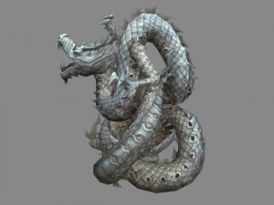 Tiger Dragon Turtle Phoenix Modelo 3D