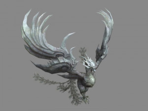 Tiger Dragon Turtle Phoenix 3D Model