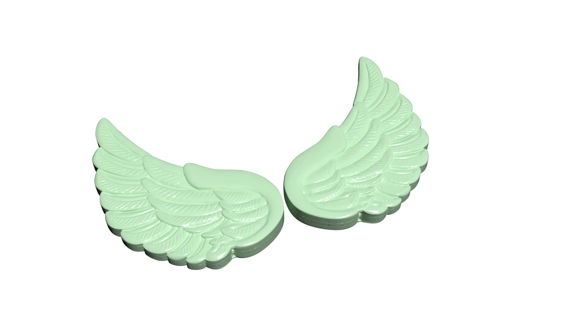 Angel wing 031 3D Model .c4d .max .obj .3ds .fbx .stl .blend