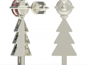 Hristmas tree earrings Modelo de Impressão 3D