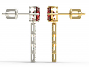 Hristmas tree earrings Modelo de Impressão 3D