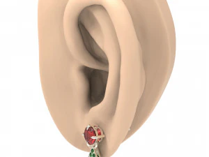Hristmas tree earrings 3D Print Model