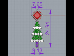 Hristmas tree earrings Modelo de Impressão 3D