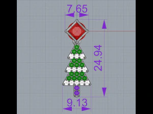 Hristmas tree earrings 3D Print Model