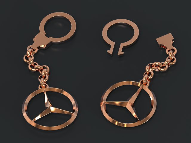 Mercedes trinket 3D प्रिंट मॉडल .c4d .max .obj .3ds .fbx .stl .blend 