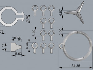Mercedes trinket 3D प्रिंट मॉडल