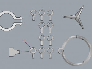 Mercedes trinket 3D प्रिंट मॉडल