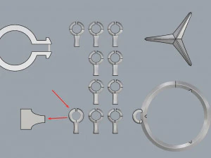 Mercedes trinket 3D Print Model