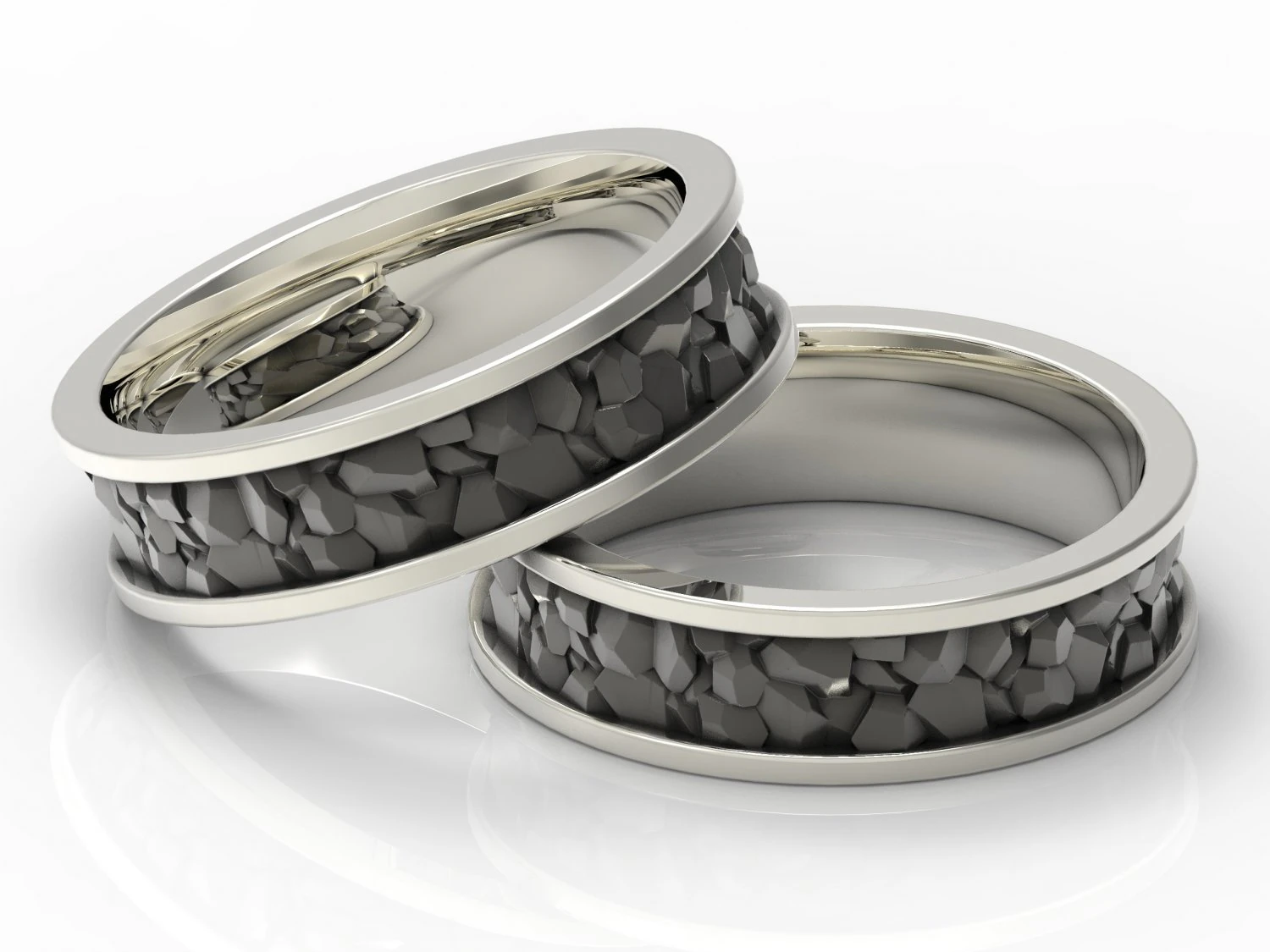 Ring stylized stone 3D Print Model .c4d .max .obj .3ds .fbx .stl .blend 