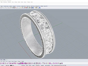 Ring stylized stone 3D Print Model