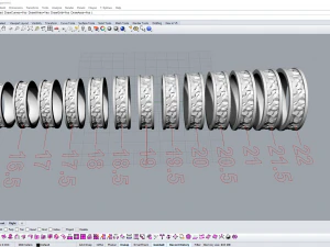 Ring stylized stone 3D Print Model