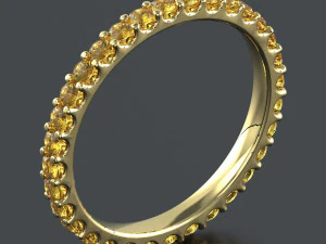 Gemstone ring 15 mm 3D Print Model