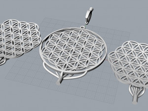 Pendant Flower of Life 3D-Druckmodell