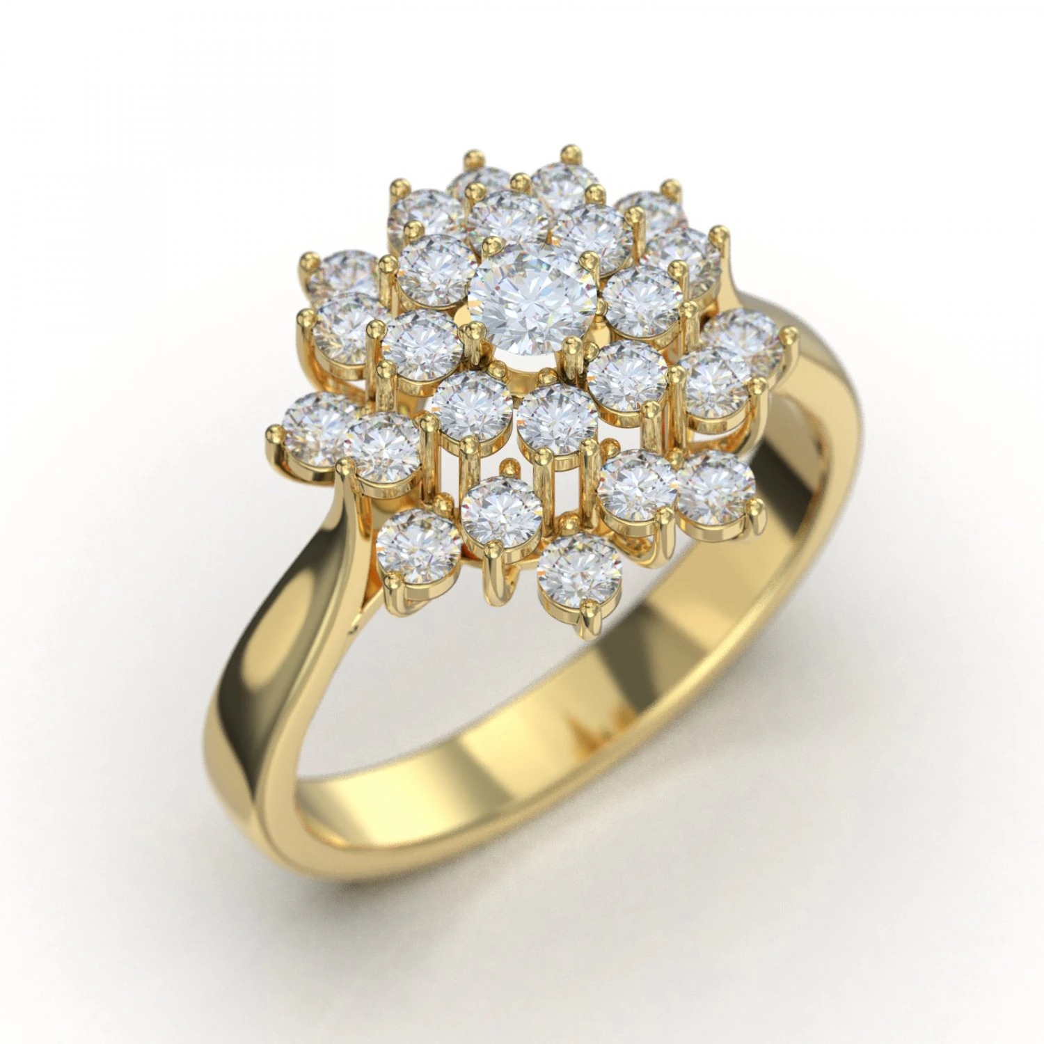 Ring Dandelion 3D Print Model .c4d .max .obj .3ds .fbx .stl .blend 