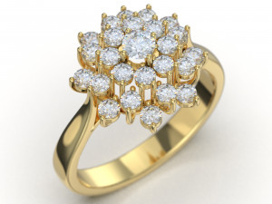 Ring Dandelion 3D Print Model