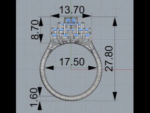 Ring Dandelion 3D Print Model