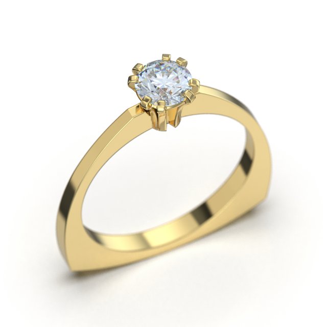 Triangular gem ring 3D प्रिंट मॉडल .c4d .max .obj .3ds .fbx .stl .blend 