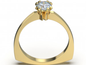 Triangular gem ring 3D प्रिंट मॉडल