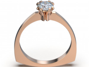 Triangular gem ring 3D प्रिंट मॉडल