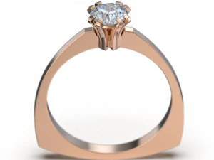 Triangular gem ring 3D Print Model