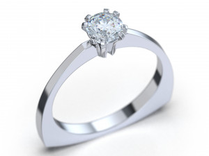 Triangular gem ring 3D प्रिंट मॉडल